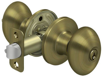 Deltana 3381 Egg Keyed Entry Door Knob