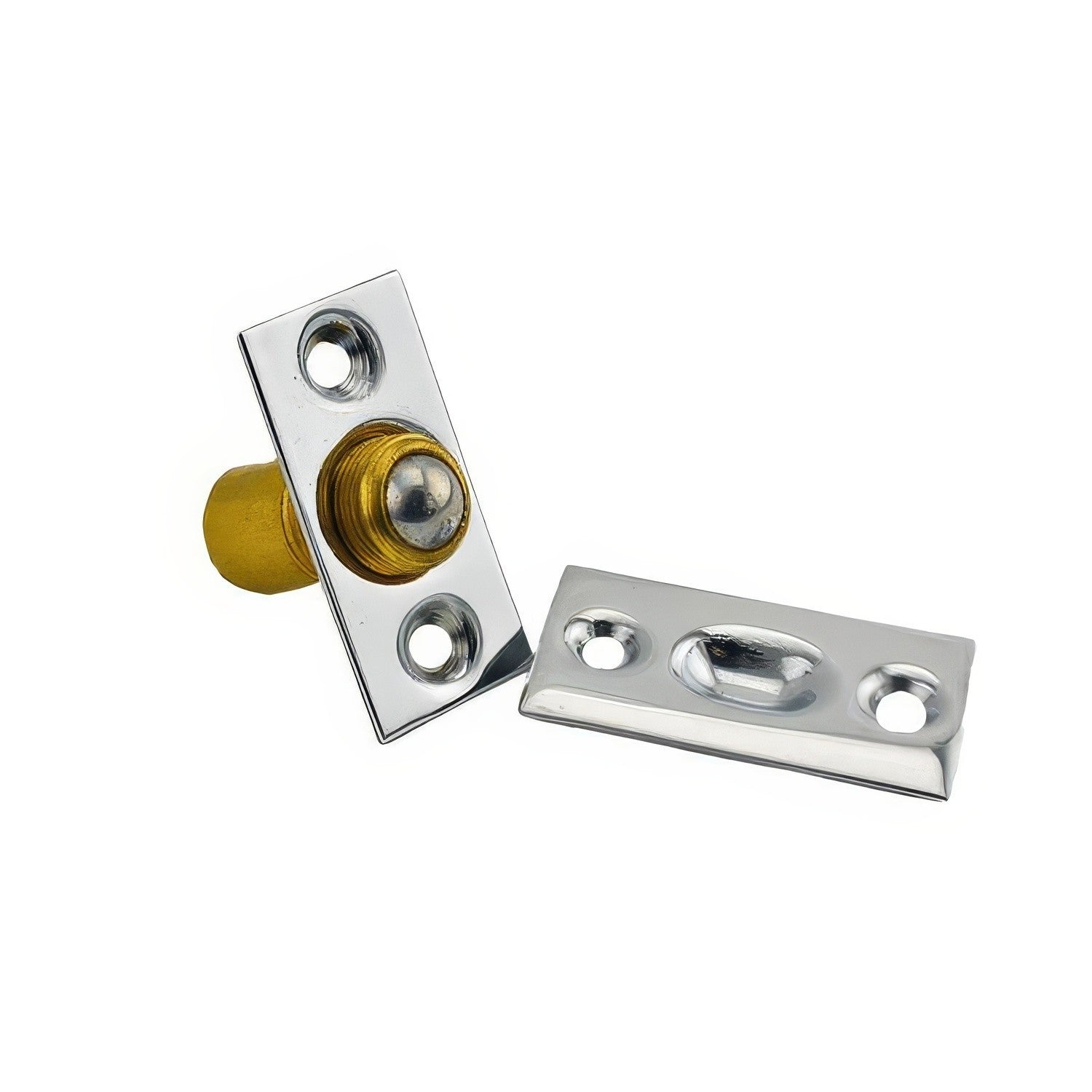 Ives 345B Wrought Brass Ball Catch 3/4 dia. x 1-1/2" x 1" Body 25/32" x 1-1/2" Strike