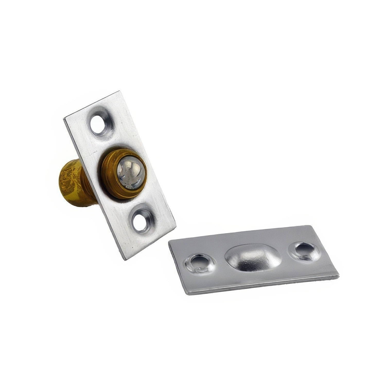 Ives 345B Wrought Brass Ball Catch 3/4 dia. x 1-1/2" x 1" Body 25/32" x 1-1/2" Strike