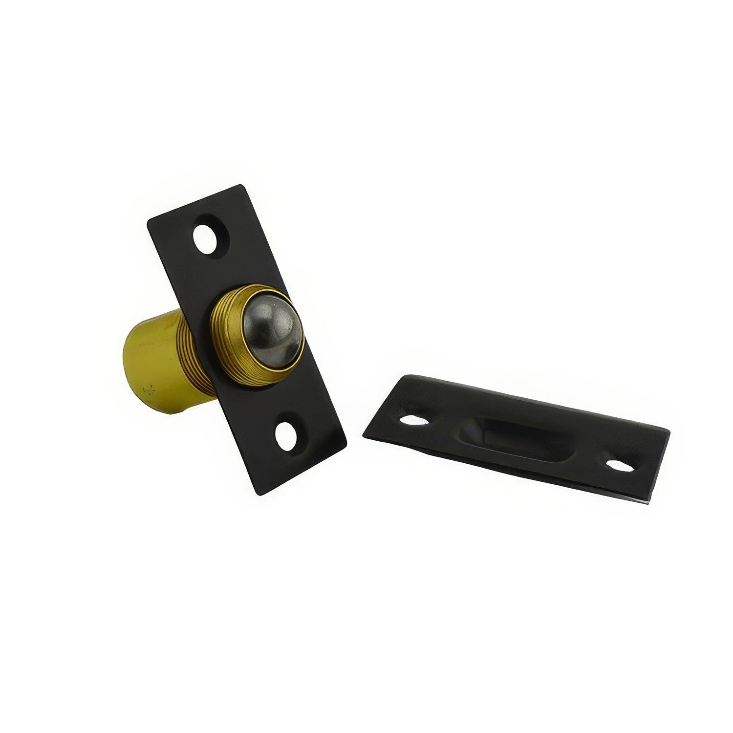 Ives 347B Wrought Brass Adjustable Barrel Ball Catch 1" x 2-1/8" x 1-3/8" Body 1-3/8" x 2-1/8" Strike