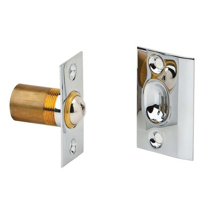 Ives 347B Wrought Brass Adjustable Barrel Ball Catch 1" x 2-1/8" x 1-3/8" Body 1-3/8" x 2-1/8" Strike