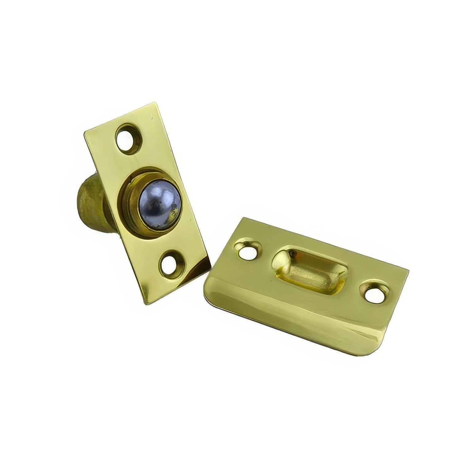 Ives 347B Wrought Brass Adjustable Barrel Ball Catch 1" x 2-1/8" x 1-3/8" Body 1-3/8" x 2-1/8" Strike