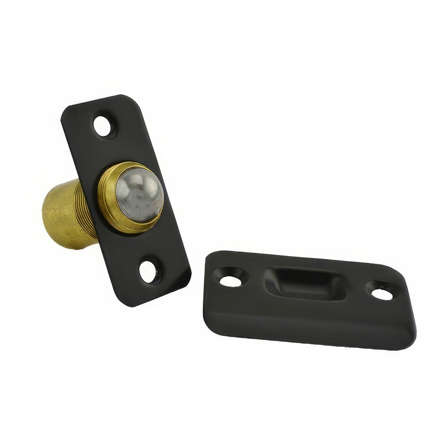 Ives 349B Wrought Brass Adjustable Barrel Ball Catch 1" x 2-1/8" x 1-3/8" Body 1-3/8" x 2-1/8" Strike