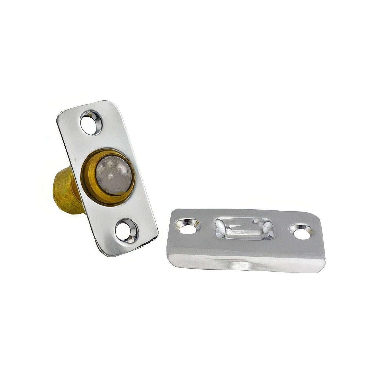 Ives 349B Wrought Brass Adjustable Barrel Ball Catch 1" x 2-1/8" x 1-3/8" Body 1-3/8" x 2-1/8" Strike