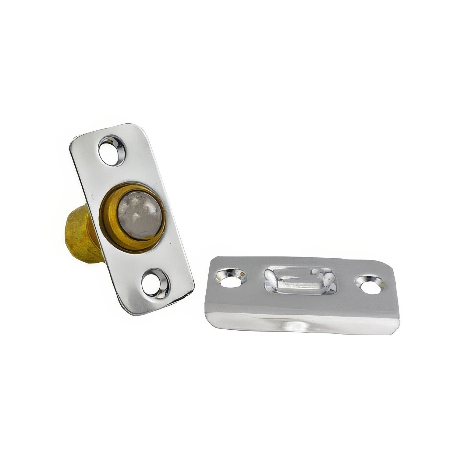 Ives 349B Wrought Brass Adjustable Barrel Ball Catch 1" x 2-1/8" x 1-3/8" Body 1-3/8" x 2-1/8" Strike