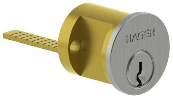 Hager 390126D Fixed Rim Cylinder Satin Chrome Finish.
