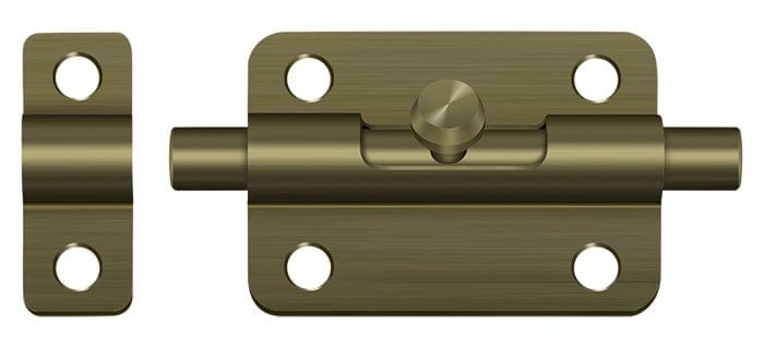 Deltana 3BBU5 3" Barrel Bolt; Antique Brass Finish.