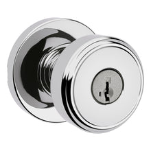 Kwikset 400MNKRDT-26S Maven Knob Round Rose Entry Door Lock SmartKey with 6AL Latch and RCS Strike Bright Chrome Finish.