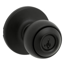 Kwikset 400P-514S Polo Knob Entry Door Lock SmartKey with 6AL Latch and RCS Strike Matte Black Finish.