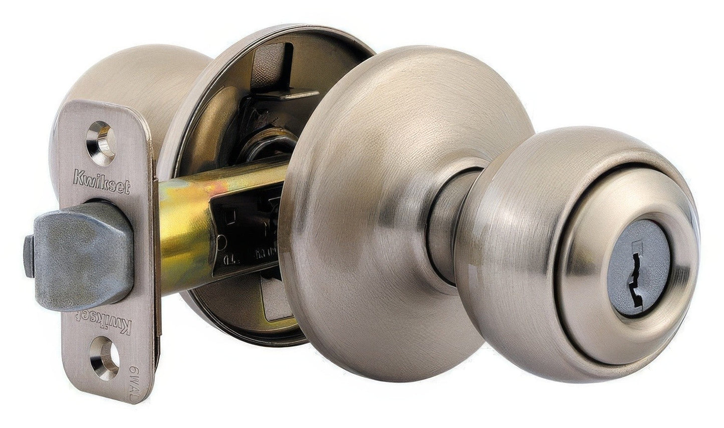 Kwikset 400P Polo Single Cylinder Keyed Entry Knob.