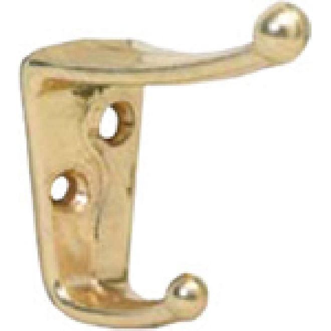 Ives 405A3 Aluminum Coat and Hat Hook Bright Brass Finish.
