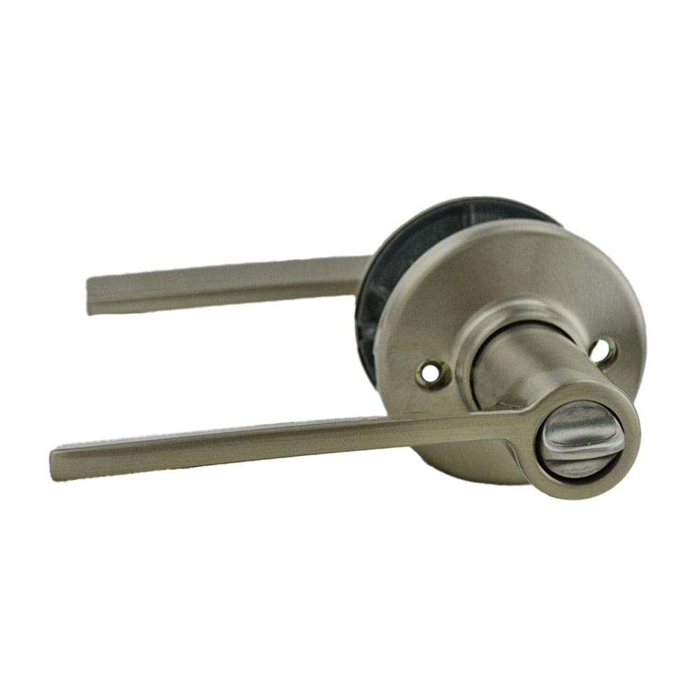Kwikset 405LRLRDT-15S Ladera Lever with Round Rose Entry Door Lock SmartKey with 6AL Latch and RCS Strike Satin Nickel Finish.