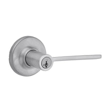 Kwikset 405LRLRDT-26DS Ladera Lever with Round Rose Entry Door Lock SmartKey with 6AL Latch and RCS Strike Satin Chrome Finish.