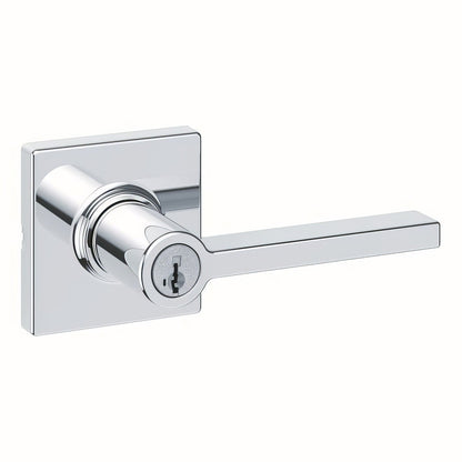 Kwikset 405CSLSQT Casey Keyed Entry Door Lever with Square Rose