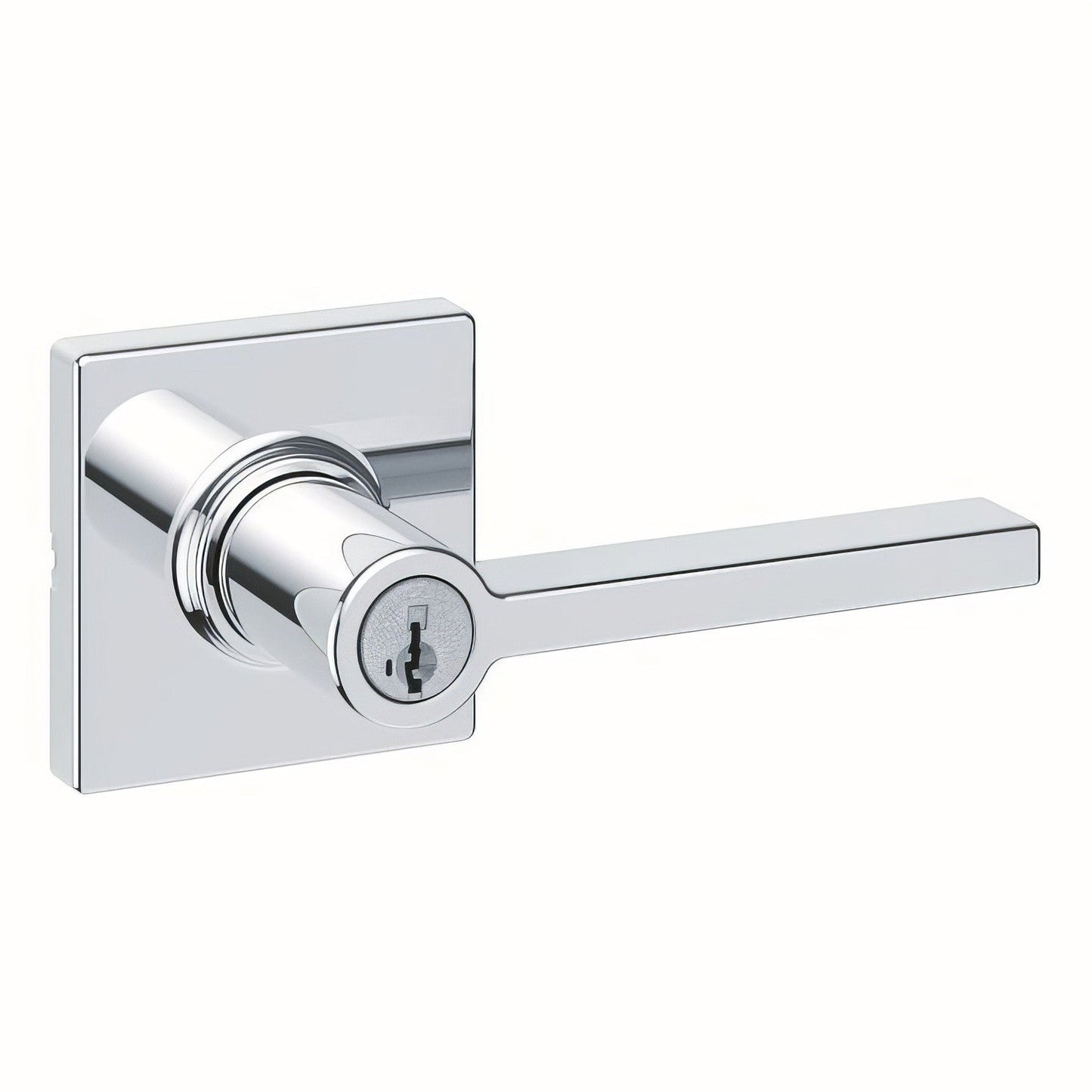 Kwikset 405CSLSQT Casey Keyed Entry Door Lever with Square Rose