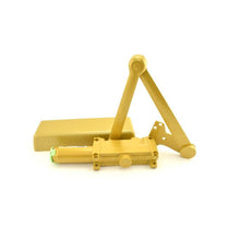 LCN 4111EDABRASSLH Left Hand Heavy Duty Parallel Arm Push Side Mount Door Closer with Thru Bolts 696