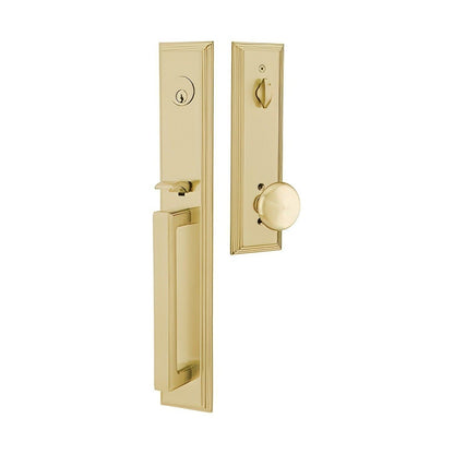 Emtek 4212PUS Providence Knob 2-3/8" and 2-3/4" Backset Single Cylinder Melrose Tubular Handleset