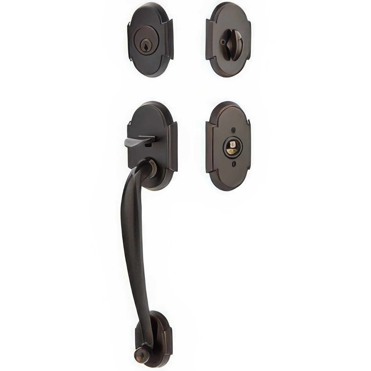 Emtek 4312BLUS Bristol Crystal Knob 2-3/8" and 2-3/4" Backset Single Cylinder Nashville Tubular Handleset