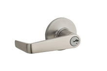 Kwikset 438CNL-15S Light Commercial Carson Lever Entry Door Lock SmartKey with RCAL Latch and RCS Strike Satin Nickel Finish.