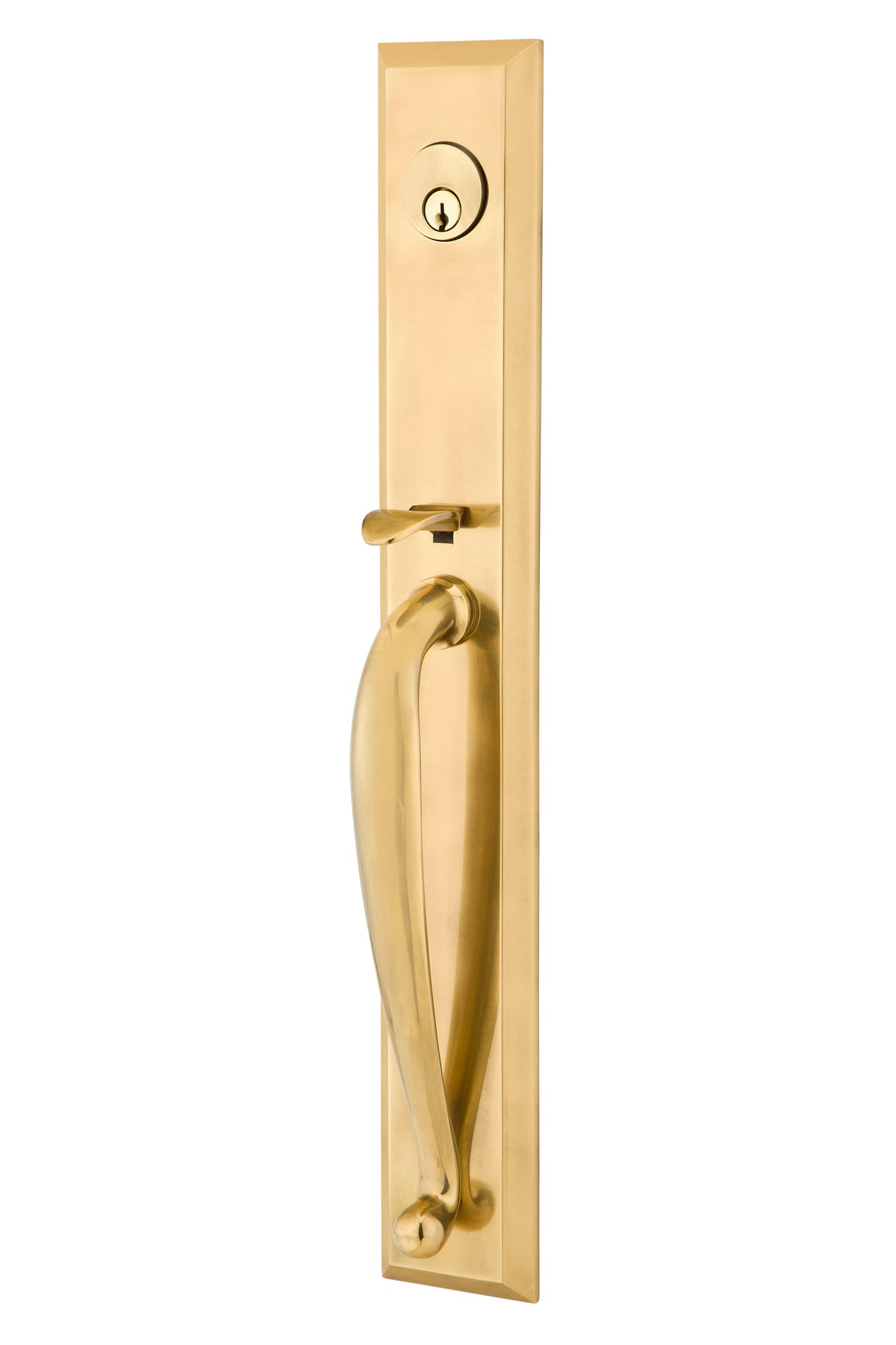 Emtek 4415NWUS7 Norwich Knob 2-3/8" and 2-3/4" Backset Single Cylinder Jefferson Tubular Handleset French Antique Brass Finish.