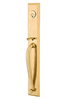 Emtek 4415NWUS7 Norwich Knob 2-3/8" and 2-3/4" Backset Single Cylinder Jefferson Tubular Handleset French Antique Brass Finish.