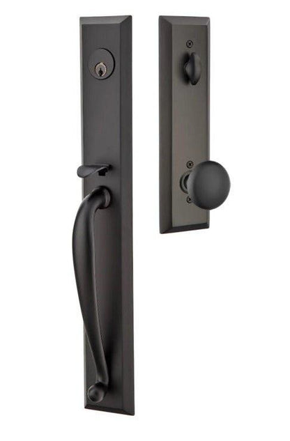 Emtek 4415PUS Single Cylinder Jefferson Tubular Handleset