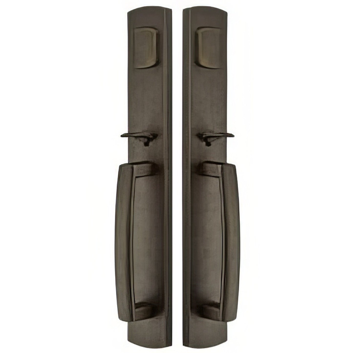 Emtek Ridgemont Dummy Set Rustic Modern Bronze Grip by Grip Handleset