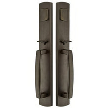 Emtek Ridgemont Dummy Set Rustic Modern Bronze Grip by Grip Handleset