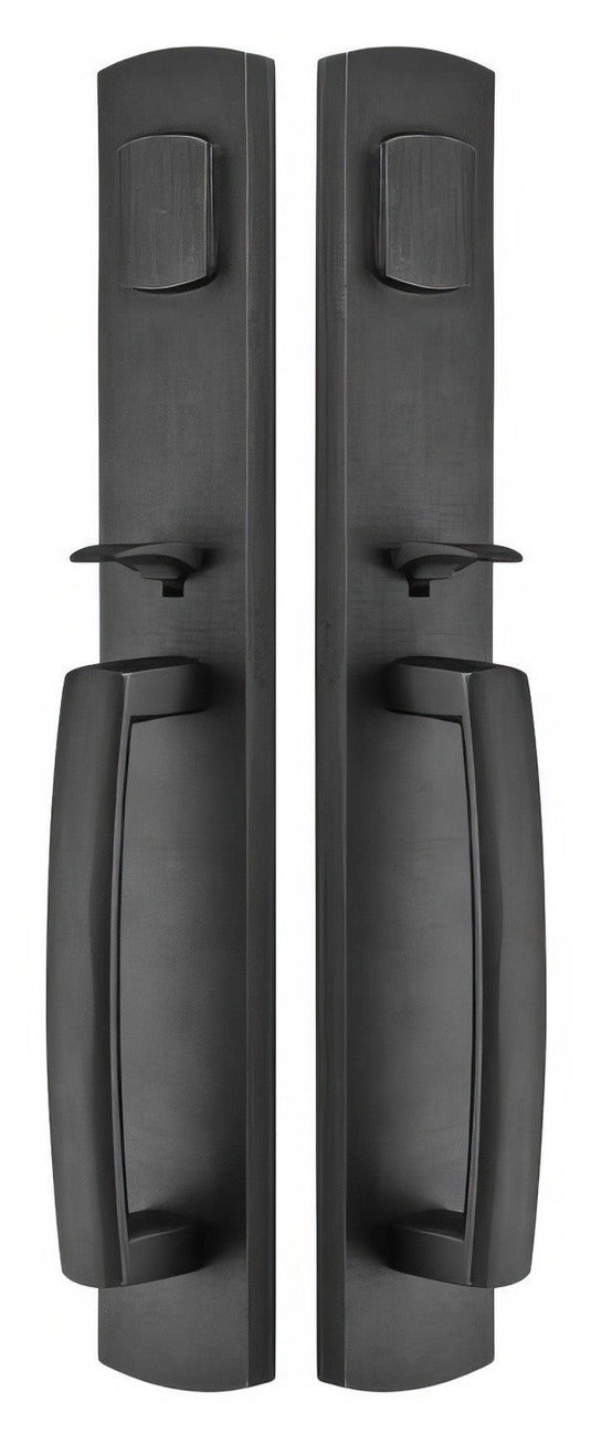 Emtek Brighton Dummy Set Rustic Modern Bronze Grip by Grip Handleset.