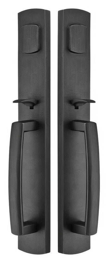 Emtek Brighton Dummy Set Rustic Modern Bronze Grip by Grip Handleset.