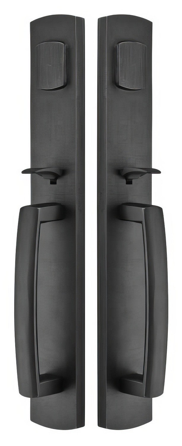 Emtek Brighton Dummy Set Rustic Modern Bronze Grip by Grip Handleset.