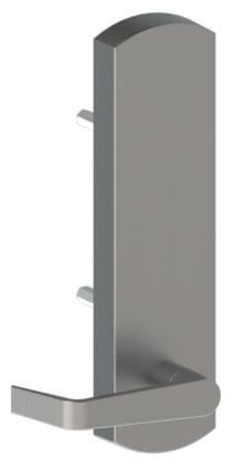 Hager 45BEWTN26D Blank Escutcheon Outside Exit Device Trim with Withnell Lever Satin Chrome Finish.
