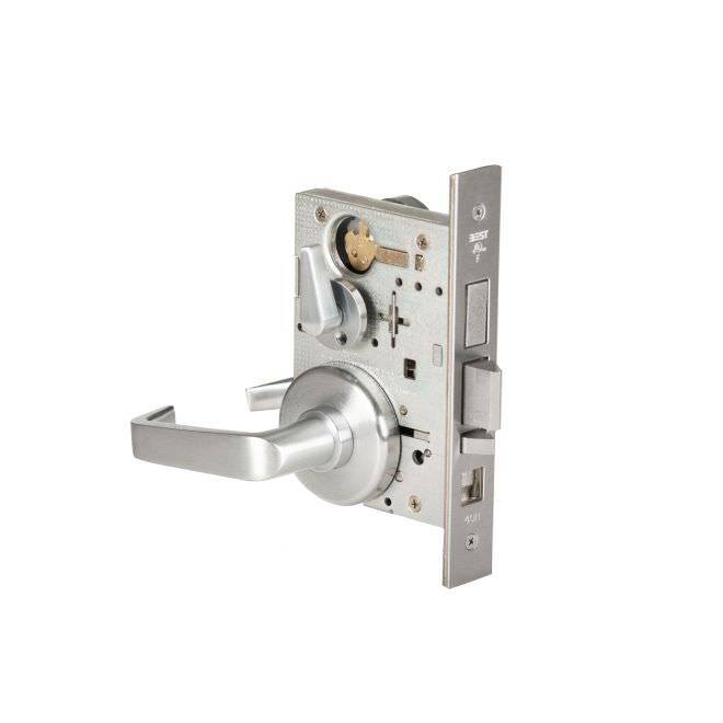 Best Access 45H7AB15H626RH Mortise Lock 7 Pin Office with Deadbolt 15 Lever with H Rose Right Hand.