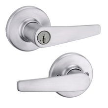 Kwikset 462DL-26DS Delta Lever Vestibule Lock with 6AL Latch and RCS Strike and SmartKey Satin Chrome Finish.