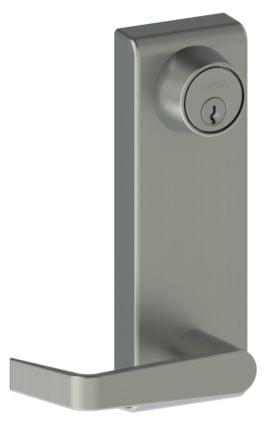 Hager 47CEWTNALMLH Cylinder Escutcheon Outside Exit Device Trim with Left Hand Withnell Leve Aluminum Finish.