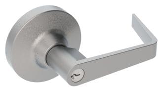 Hager 47KEWTNALM Keyed Entry Outside Exit Device Trim with Withnell Lever Aluminum Finish.