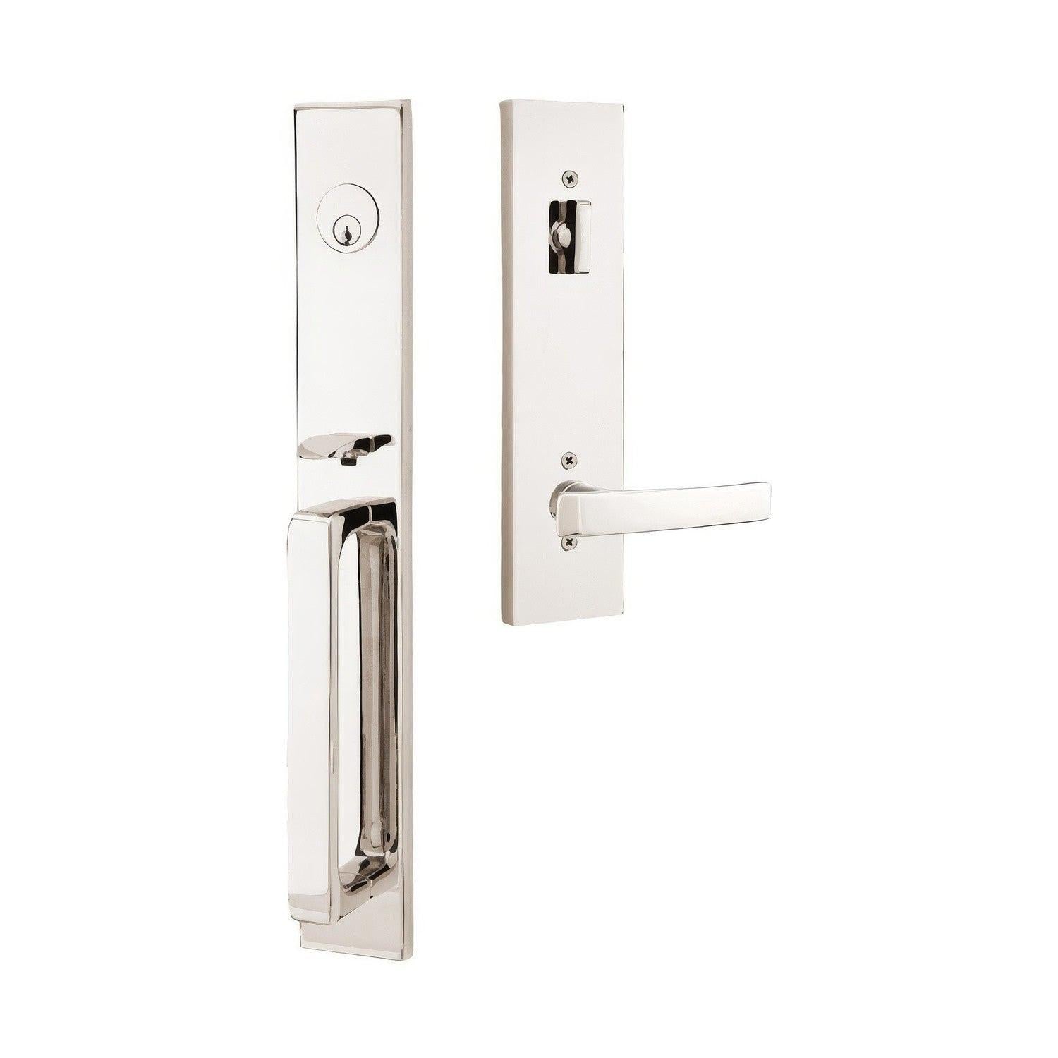 Emtek 4819GVUSLH Geneva Lever Left Hand 2-3/8" and 2-3/4" Backset Single Cylinder Lausanne Tubular Handleset