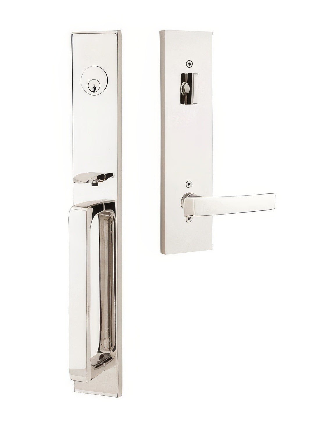 Emtek 4819GVUSRH Geneva Lever Right Hand 2-3/8" and 2-3/4" Backset Single Cylinder Lausanne Tubular Handleset