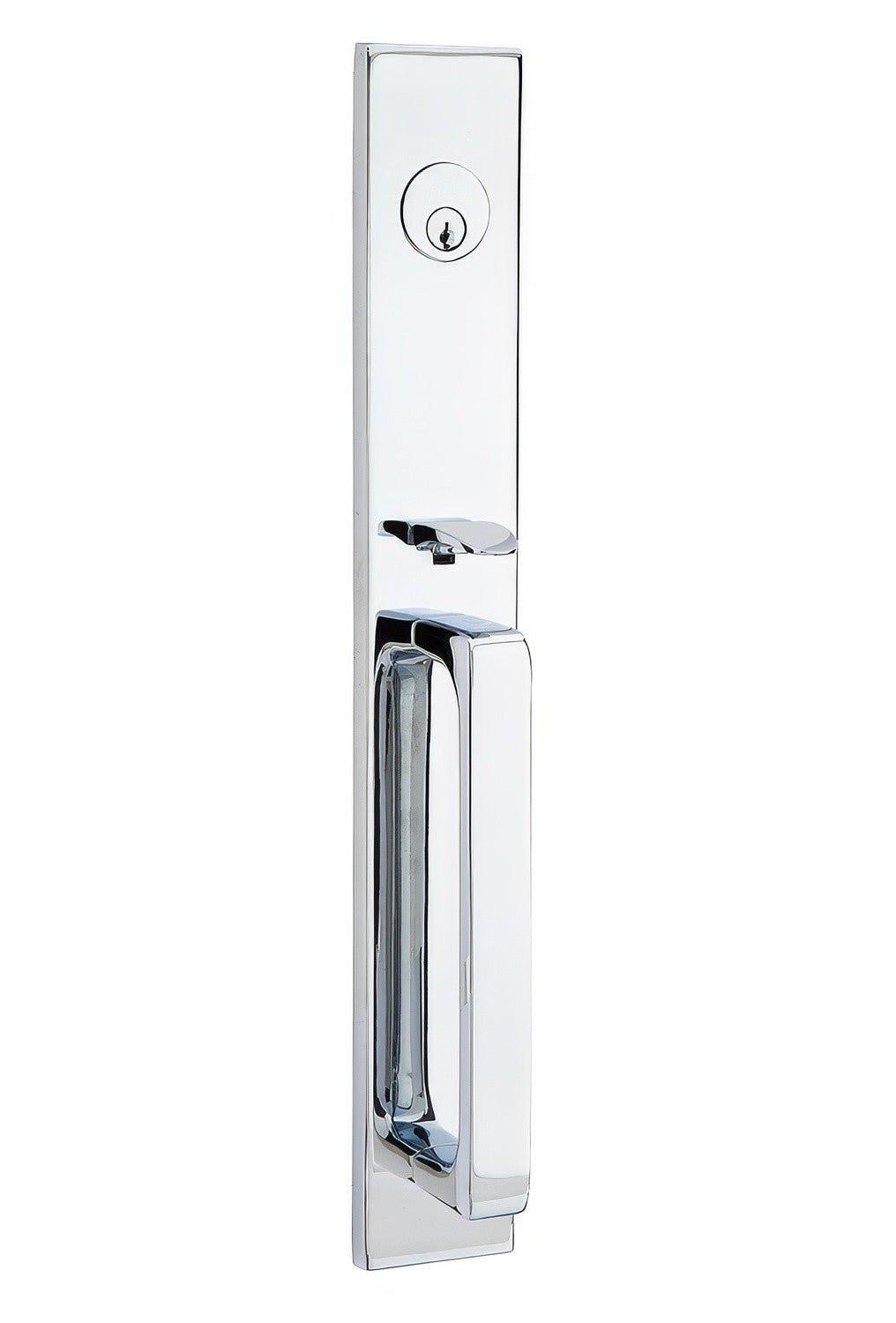 Emtek 4819GVUSLH Geneva Lever Left Hand 2-3/8" and 2-3/4" Backset Single Cylinder Lausanne Tubular Handleset