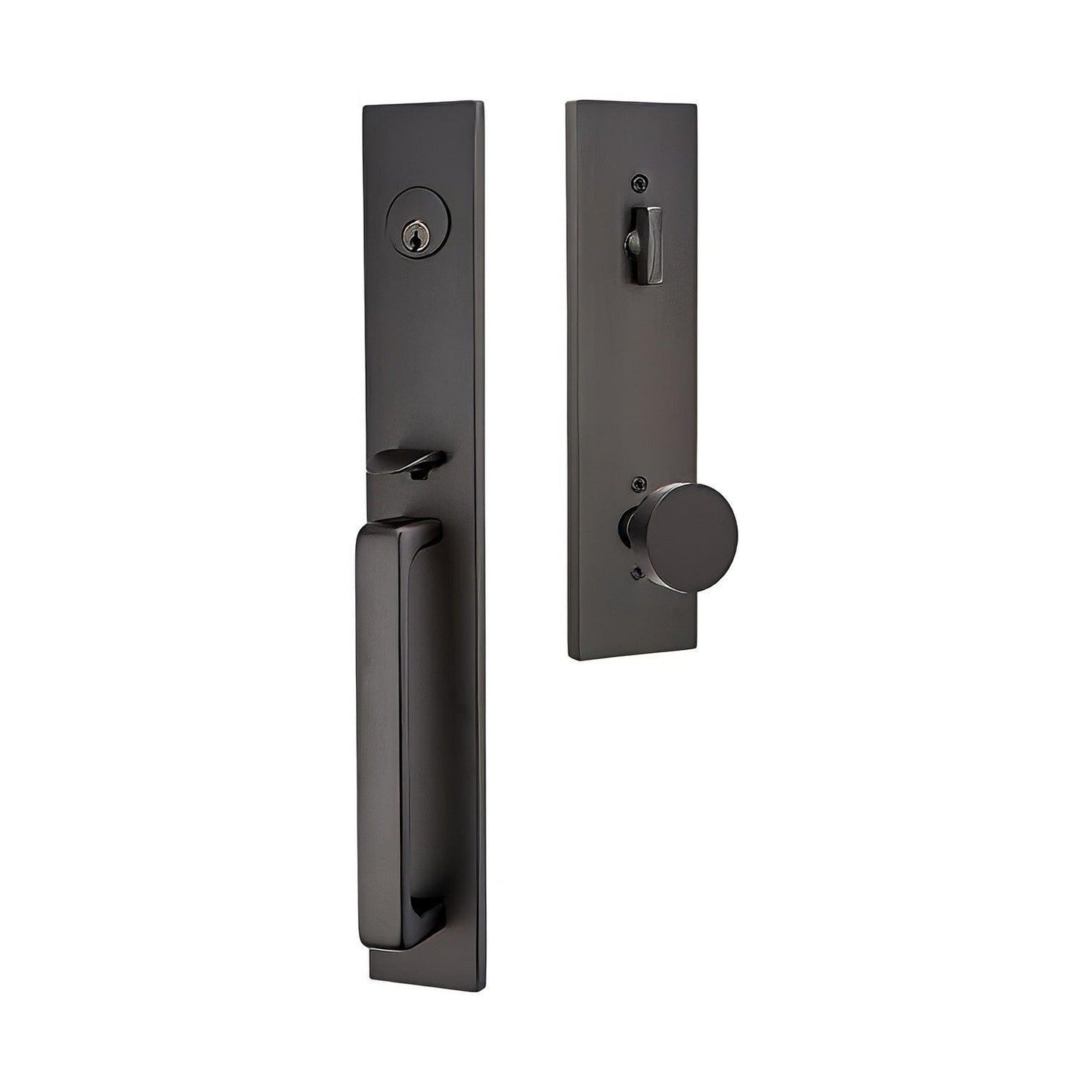 Emtek 4819ROUUS Round Knob 2-3/8" and 2-3/4" Backset Single Cylinder Lausanne Tubular Handleset.