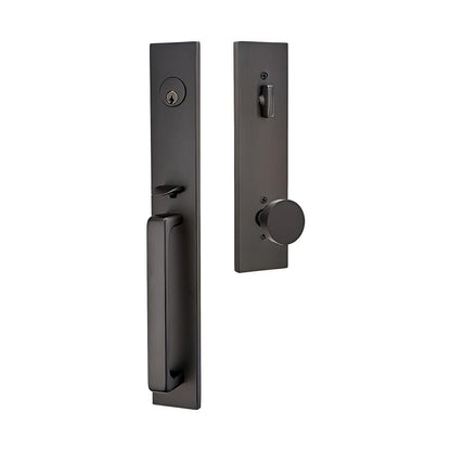 Emtek 4819ROUUS Round Knob 2-3/8" and 2-3/4" Backset Single Cylinder Lausanne Tubular Handleset.