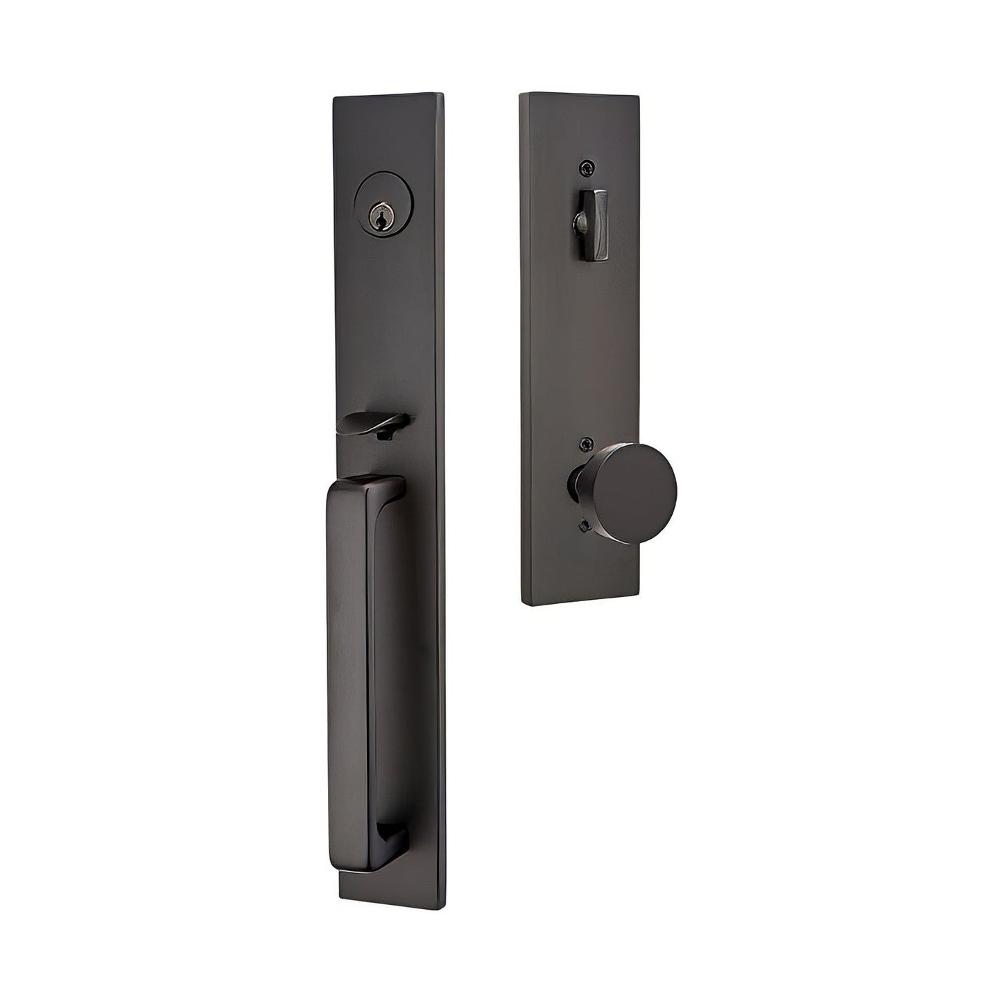 Emtek 4819ROUUS Round Knob 2-3/8" and 2-3/4" Backset Single Cylinder Lausanne Tubular Handleset
