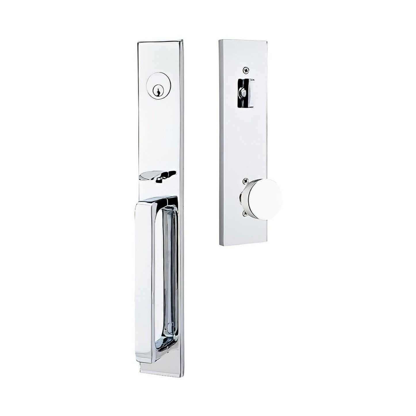 Emtek 4819ROUUS Round Knob 2-3/8" and 2-3/4" Backset Single Cylinder Lausanne Tubular Handleset.