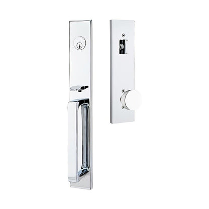 Emtek 4819ROUUS Round Knob 2-3/8" and 2-3/4" Backset Single Cylinder Lausanne Tubular Handleset.