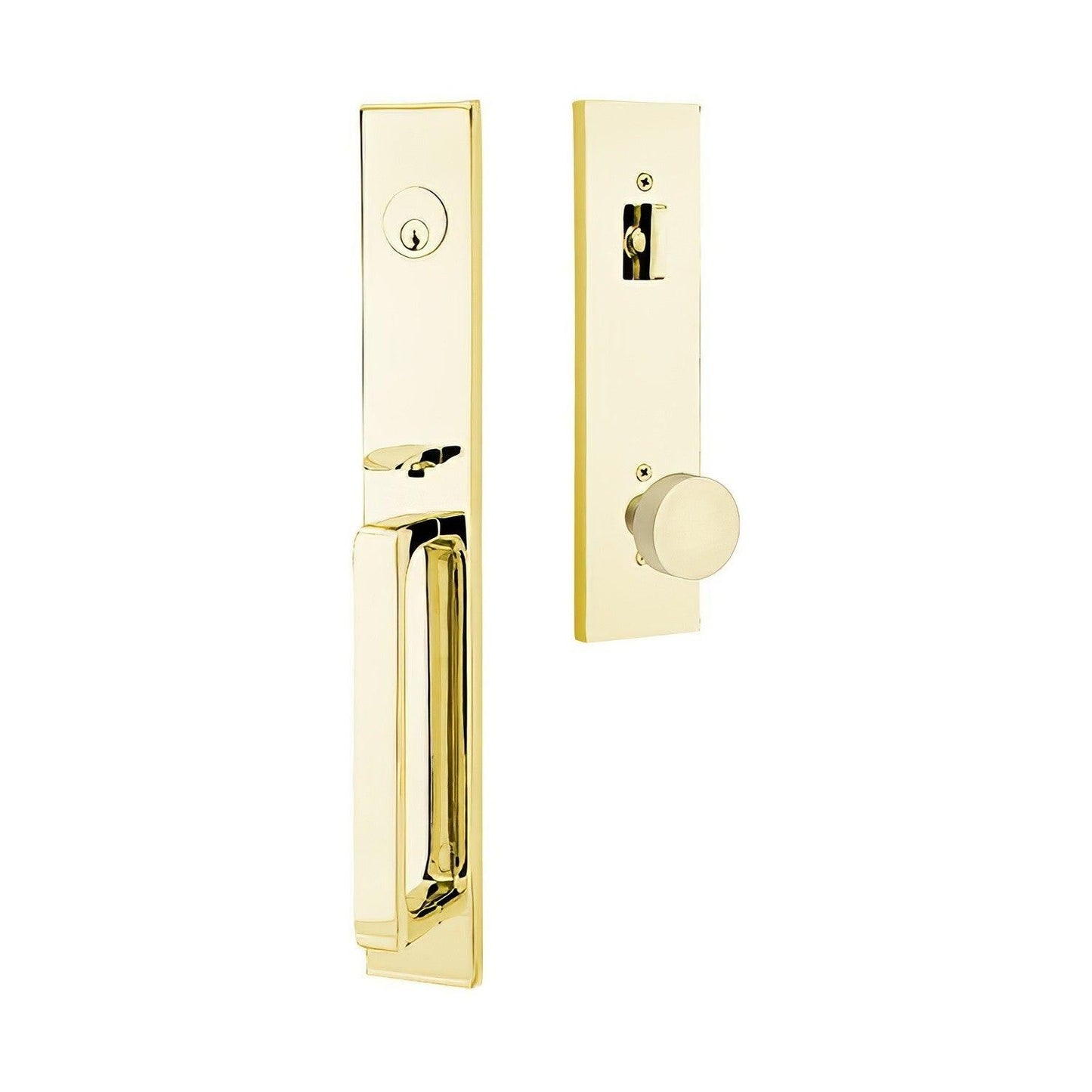 Emtek 4819ROUUS Round Knob 2-3/8" and 2-3/4" Backset Single Cylinder Lausanne Tubular Handleset.