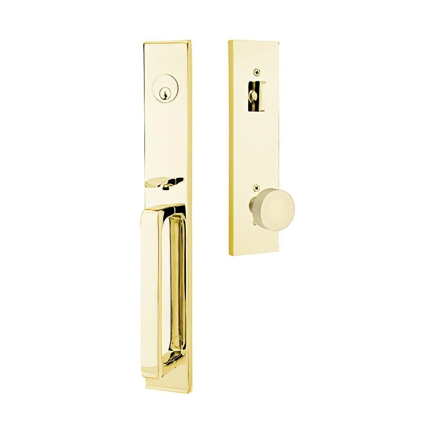 Emtek 4819ROUUS Round Knob 2-3/8" and 2-3/4" Backset Single Cylinder Lausanne Tubular Handleset.