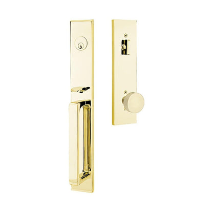 Emtek 4819ROUUS Round Knob 2-3/8" and 2-3/4" Backset Single Cylinder Lausanne Tubular Handleset.