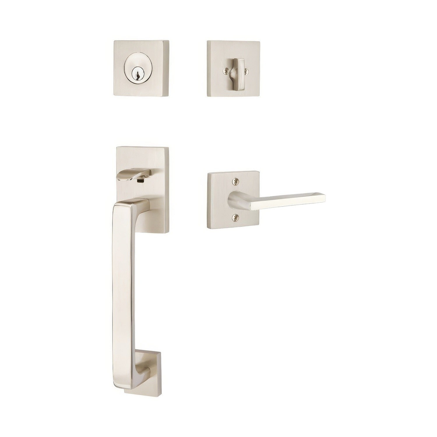Emtek 4820HLOUSRH Helios Lever Right Hand 2-3/8" and 2-3/4" Backset Single Cylinder Baden Tubular Handleset