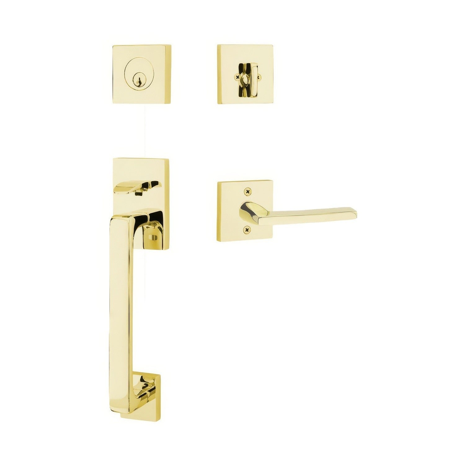 Emtek 4820HLOUSRH Helios Lever Right Hand 2-3/8" and 2-3/4" Backset Single Cylinder Baden Tubular Handleset