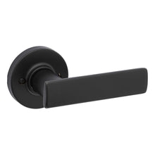 Kwikset 488BRNLRDT-514 Breton Lever Half Dummy with Round Rose Matte Black Finish.